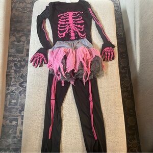 Wild Fable Black and Pink Skeleton Kids Costume